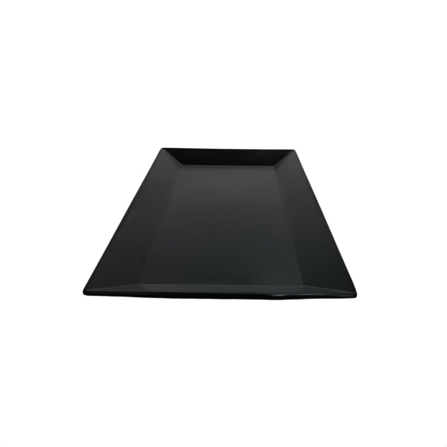 طبق ميلامين اسود مستطيل 30×17 سم
