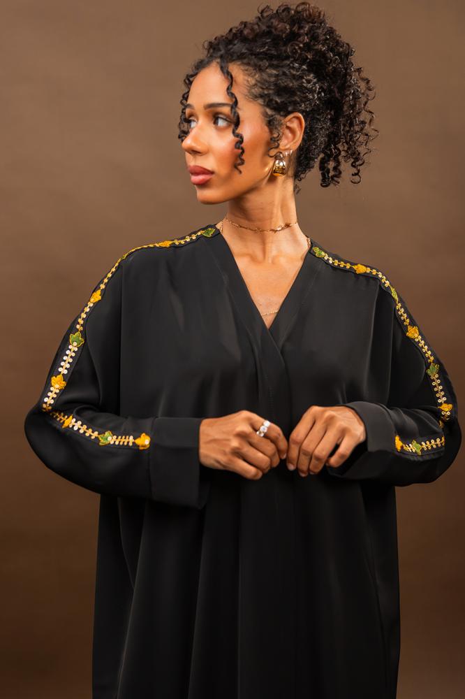 Floral Line (Olive green and Yellow)