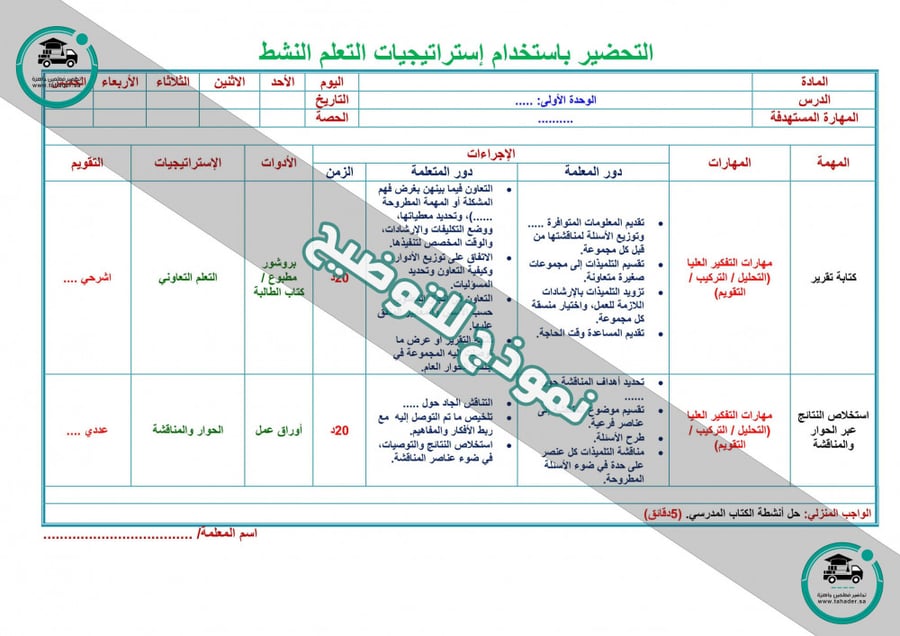 تحضير درس الإدغام قرآن وتجويده خامس إبتدائي الفصل الأول