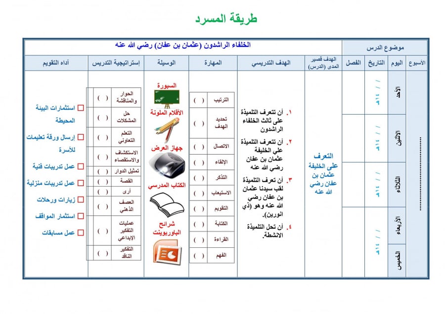 تحضير اجتماعيات سادس ابتدائي الفصل الثالث تربية فكرية