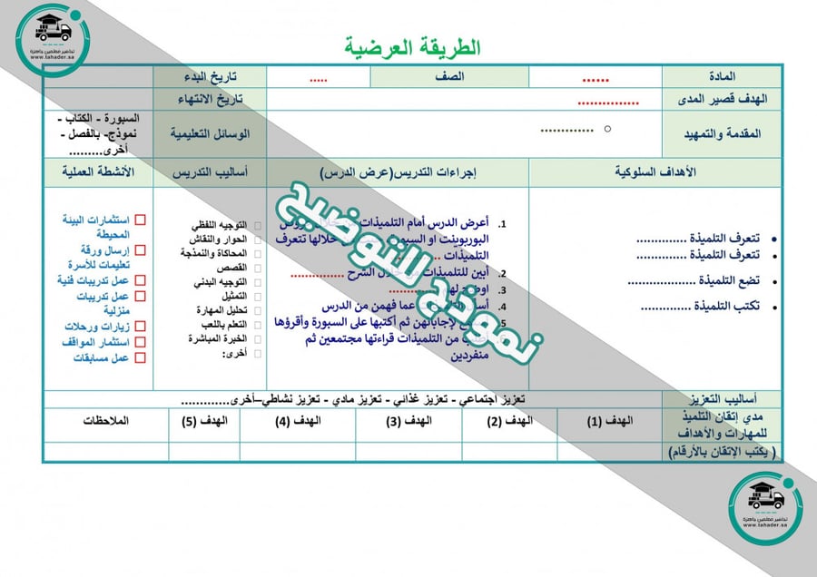 تحضير مادة الإنجليزي ثالث ابتدائي تربيه فكرية الفصل الأول
