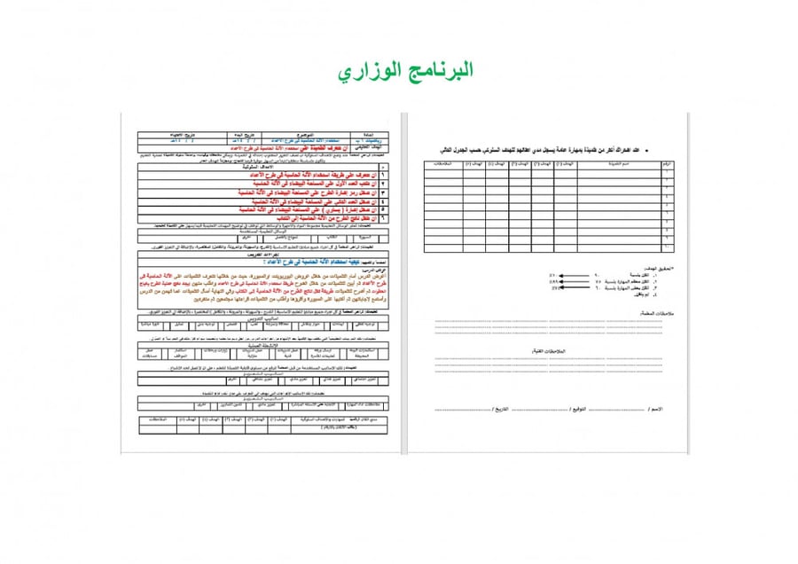 تحضير رياضيات سادس ابتدائي الفصل الثالث تربية فكرية
