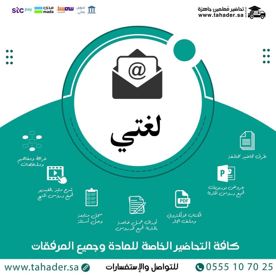 تحضير مادة لغتي أول متوسط الفصل الثاني تربيه فكرية