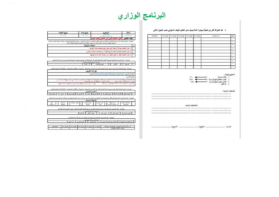 تحضير تربية بدنية ثاني ابتدائي الفصل الثالث تربية فكرية