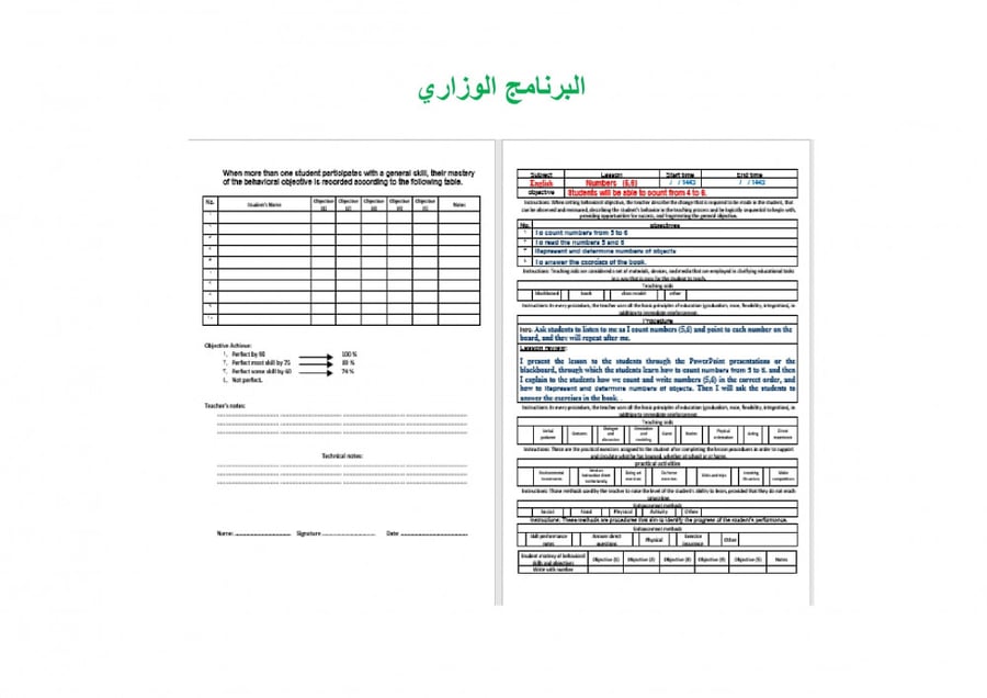 تحضير انجليزي اول ابتدائي الفصل الثالث تربية فكرية