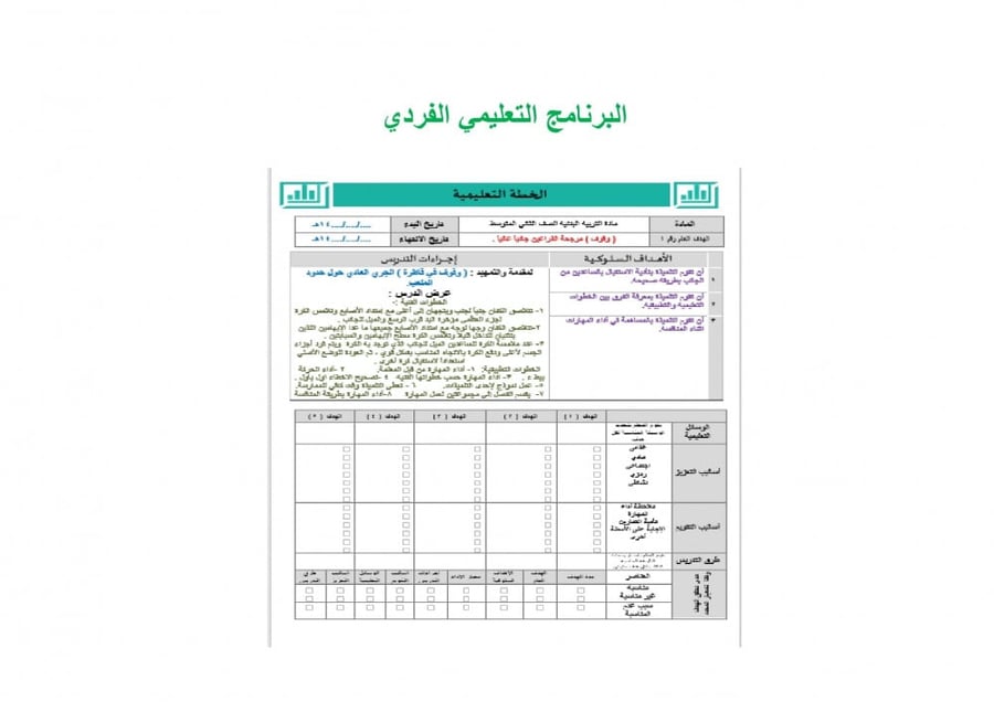 تحضير تربية بدنية ثاني متوسط الفصل الثالث تربية فكرية