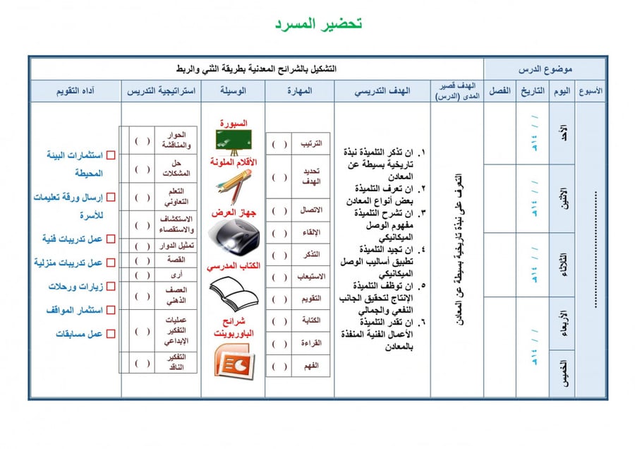 تحضير تربية فنية ثالث كبيرات الفصل الثالث