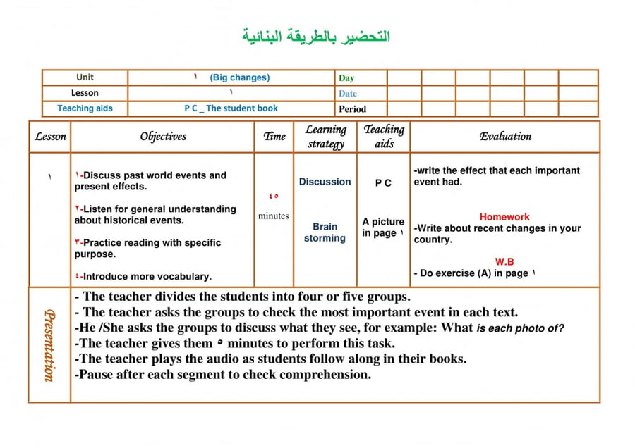 شرح درس  unit 4 Self Reflection مادة ميجا جول 1 مقررات الفصل الدراسي ا