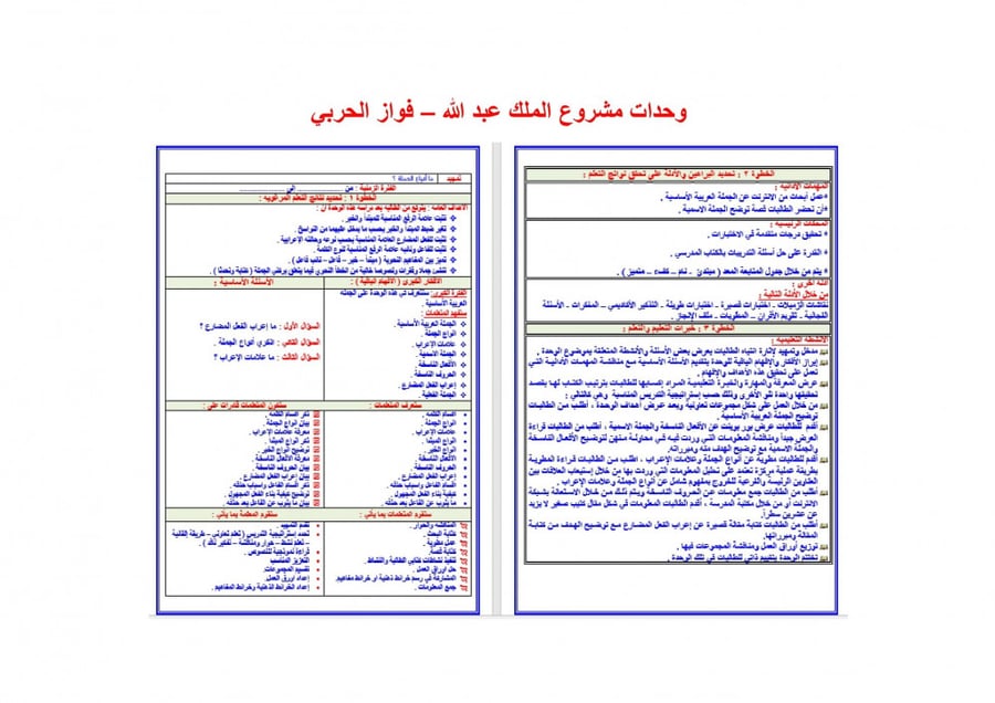 مادة كفايات لغوية 1 مقررات
