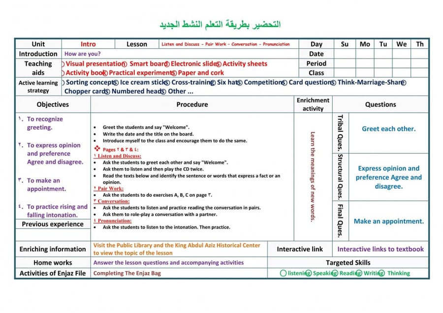 شرح درس  unit 5 form, meaning and function مادة ميجا جول 1 مقررات الفص