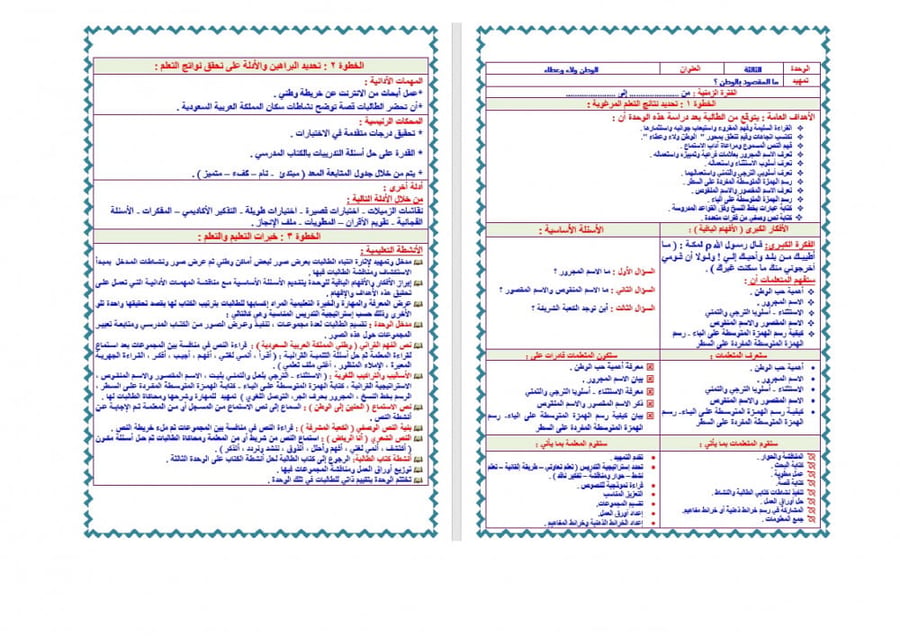 تحضير لغتي خامس ابتدائي الفصل الثالث