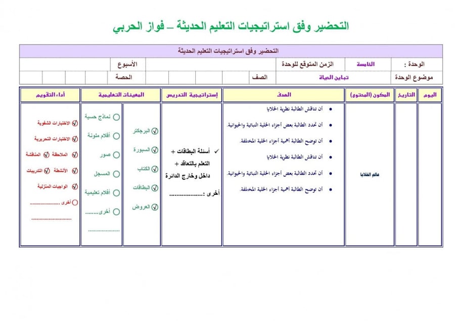 تحضير علوم اول متوسط الفصل الثالث