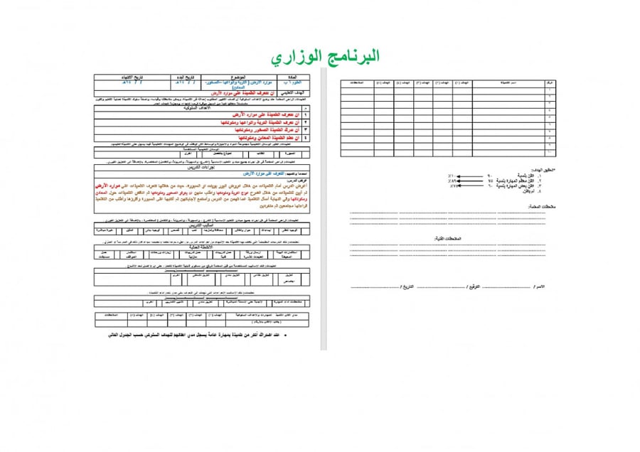 تحضير علوم سادس ابتدائي الفصل الثالث تربية فكرية