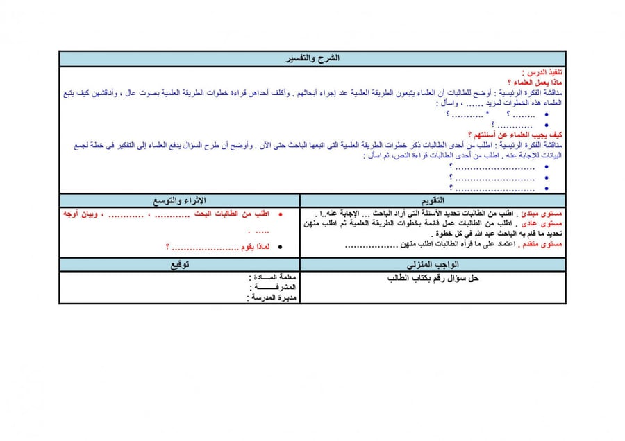ملخص علوم أول إبتدائي الفصل الدراسي الأول