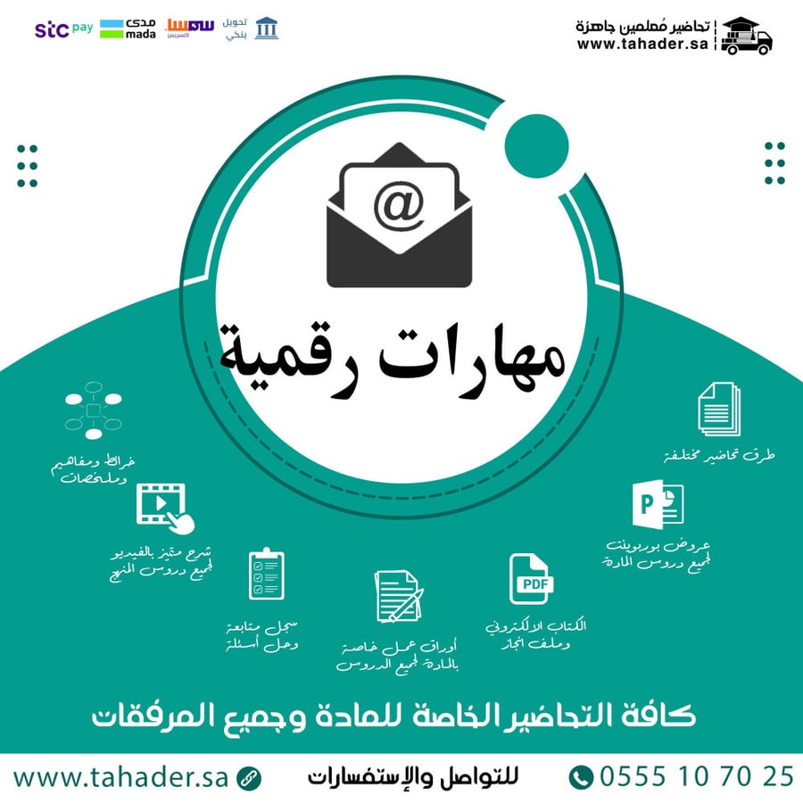 توزيع مادة مهارات رقمية خامس ابتدائي الفصل الدراسي الثاني