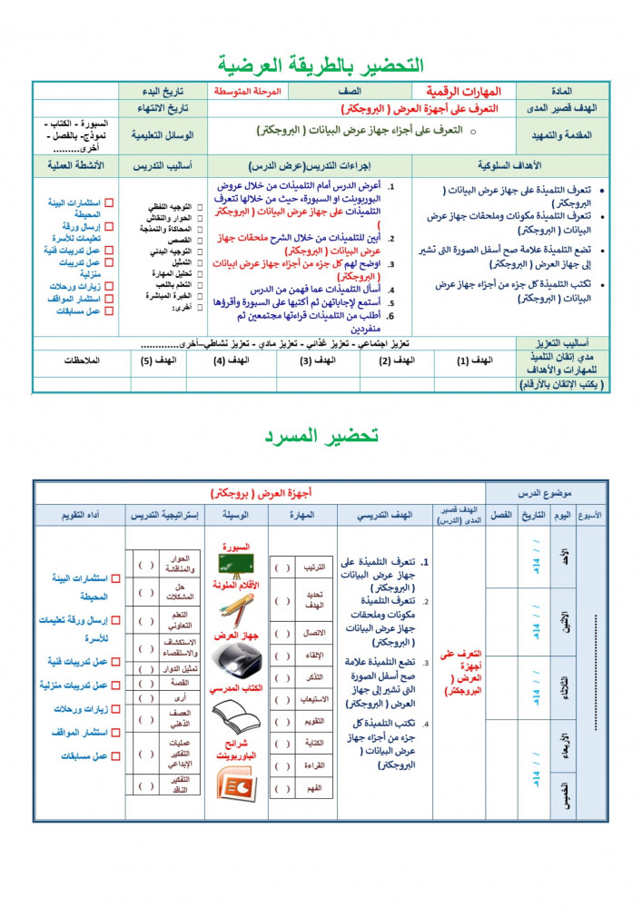 تحضير مهارات رقمية ثاني متوسط الفصل الثالث تربية فكرية