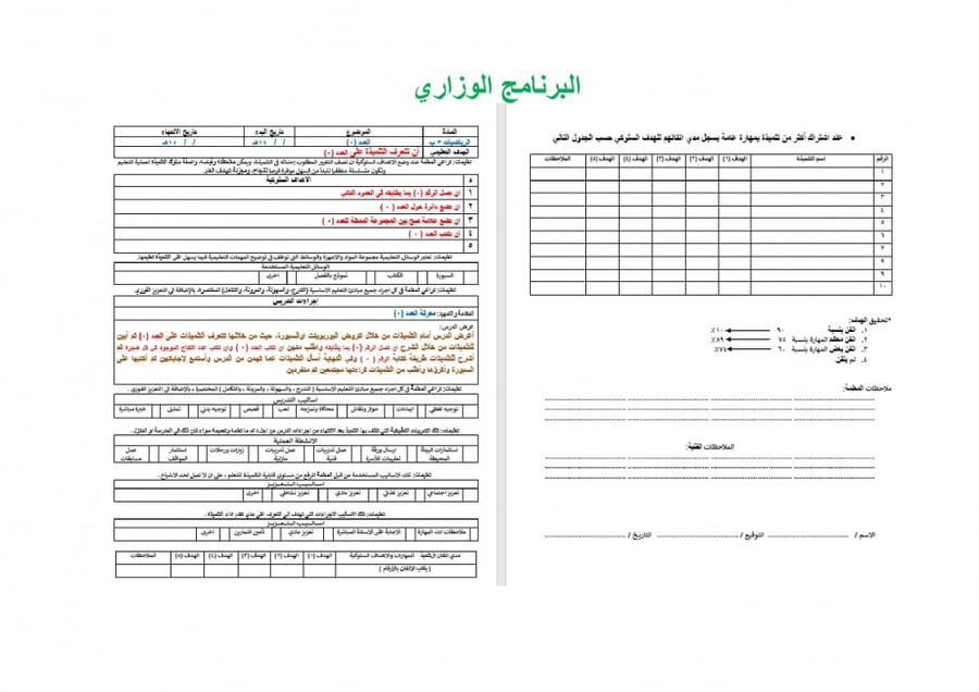 تحضير رياضيات ثالث ابتدائي الفصل الثالث تربية فكرية