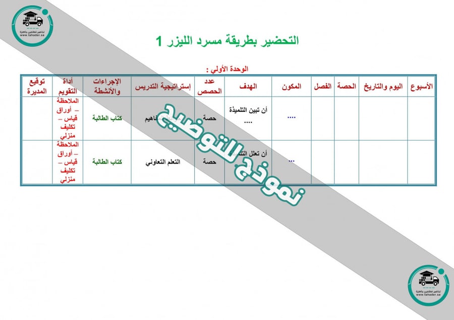 تحضير مادة لغتي سادس ابتدائي الفصل الدراسي الأول