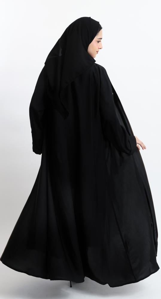 عباية سوداء حرير بارد