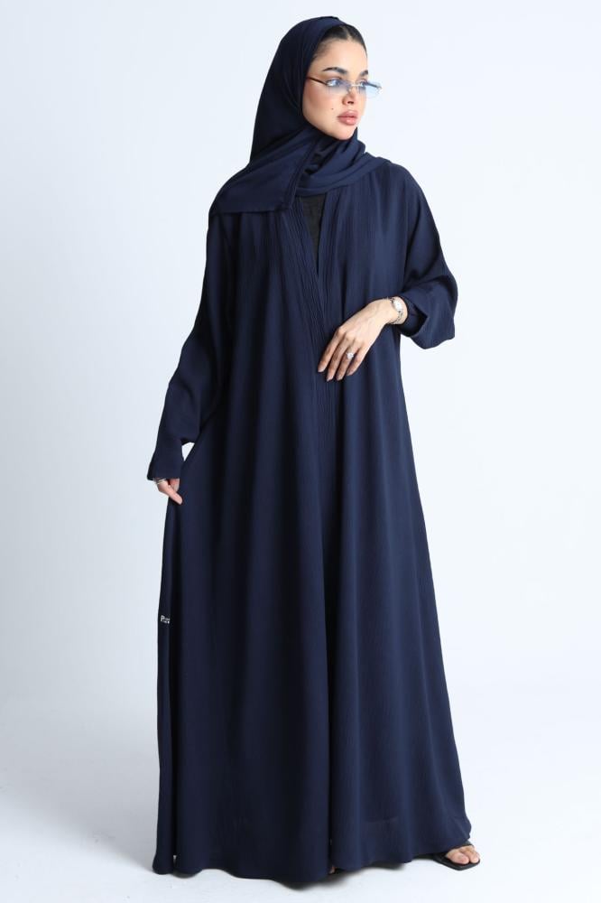 عباية كريب أمريكي كحلي قصة كلوش