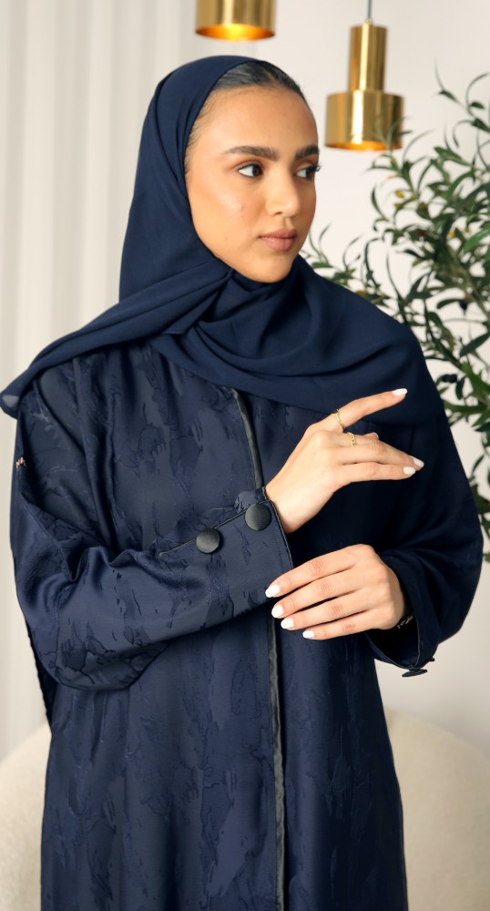 عباية كلاسيكية جاكار كحلي