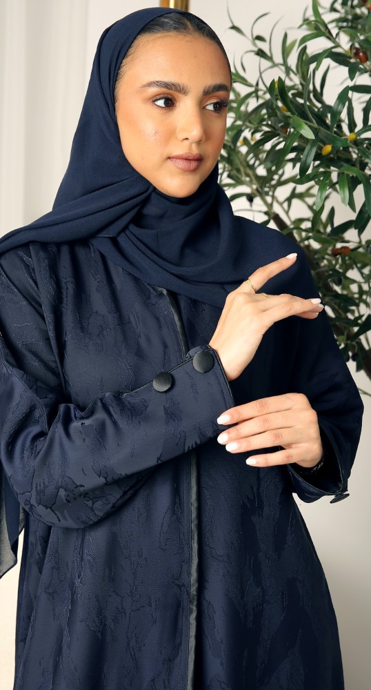عباية كلاسيكية جاكار كحلي