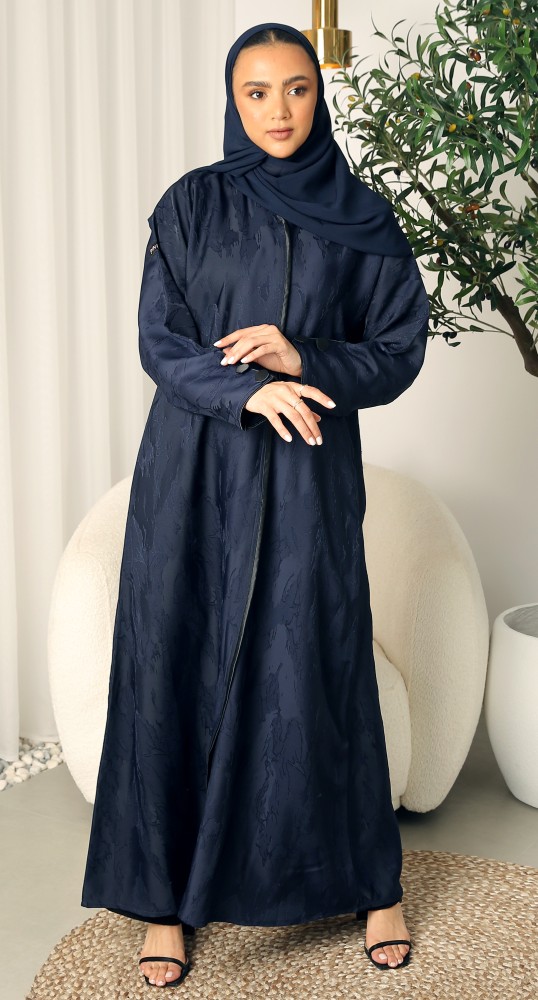 عباية كلاسيكية جاكار كحلي