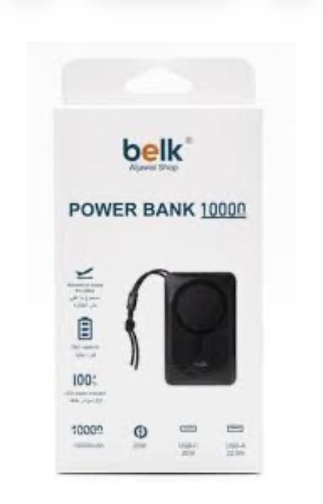 Power bank from the Belk brand. Capacity: the battery has a capacity of 10,000 mAh.