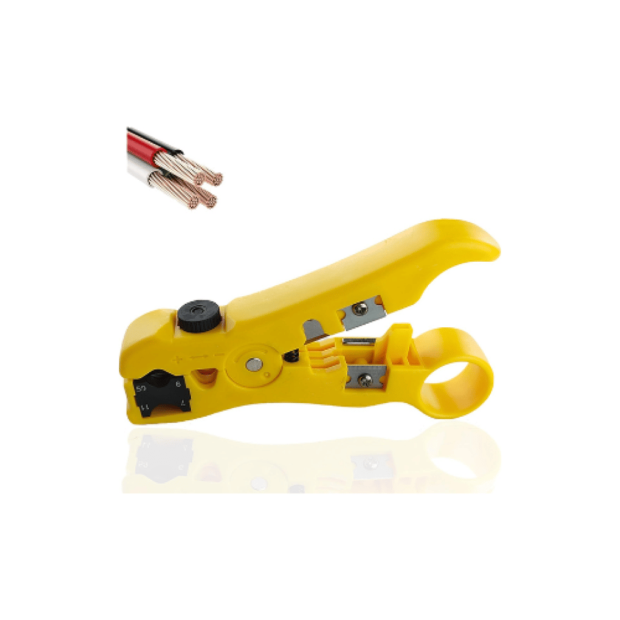 Cable stripping tool, wire stripping tool, global cable stripping tool, RJ45 RJ11 network cable tool, compression tool for flat or round television / UTP Cat5 Cat6 wire stripping tool