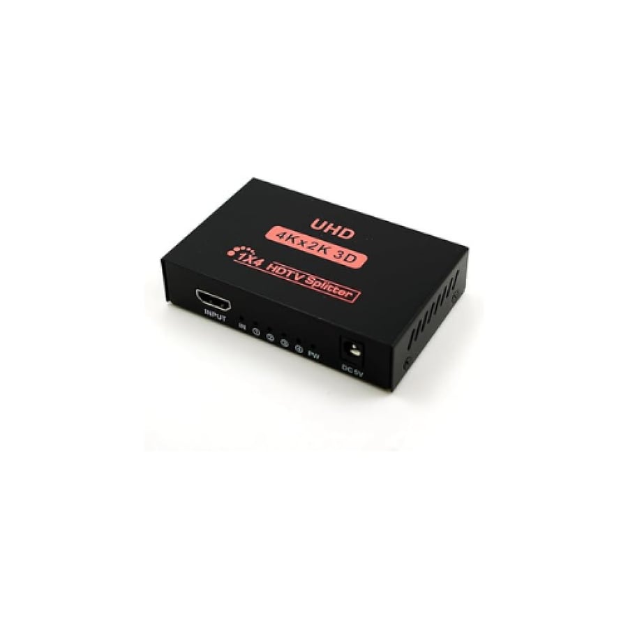 VKBAND HDMI 1 in 4 out V1.4 distributor works with 1 × 4 ports fully supports Ultra HD 1080P 4K / 2K and 3D resolution (1 input to 4 outputs)
