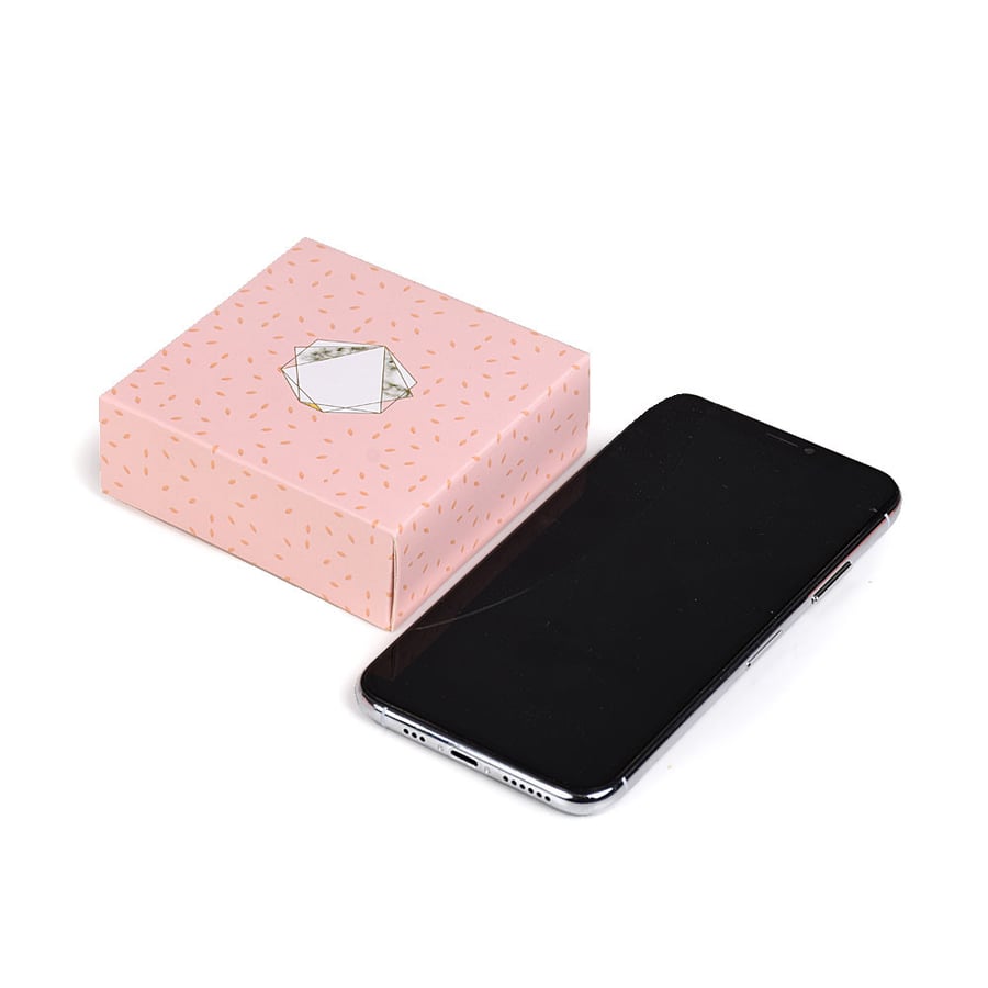 A set of (12) luxury pink boxes for accessories and sweets with a pull rope