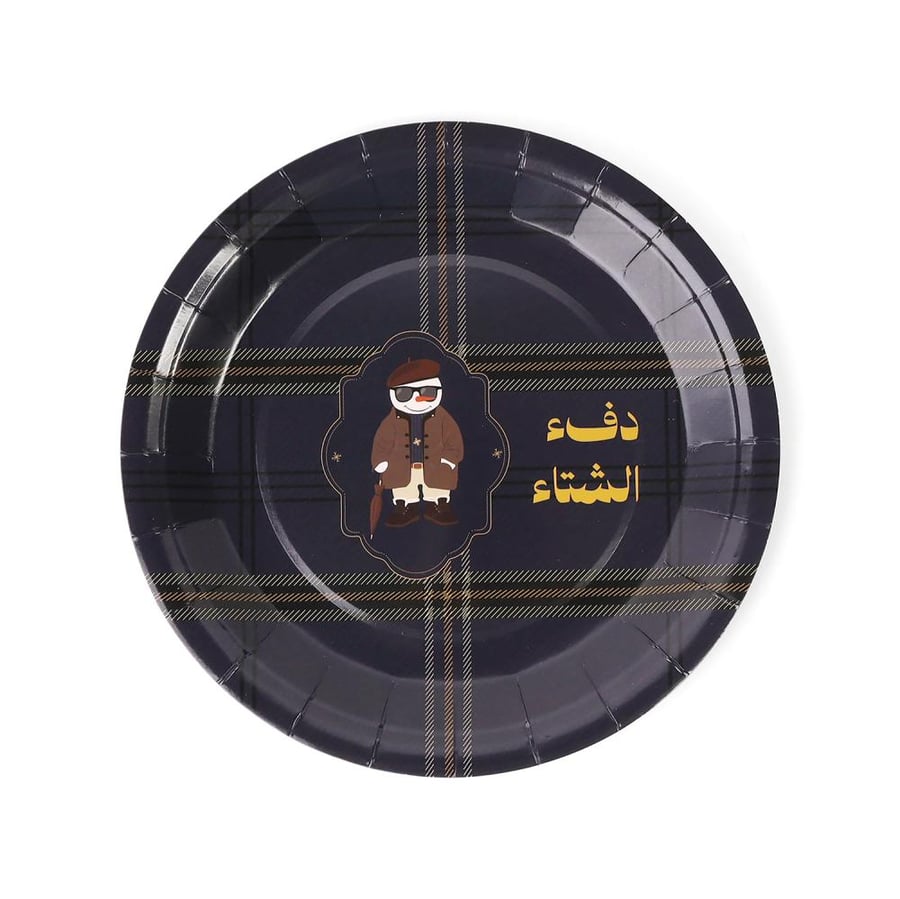 صحون ورقية بثيم شتوي