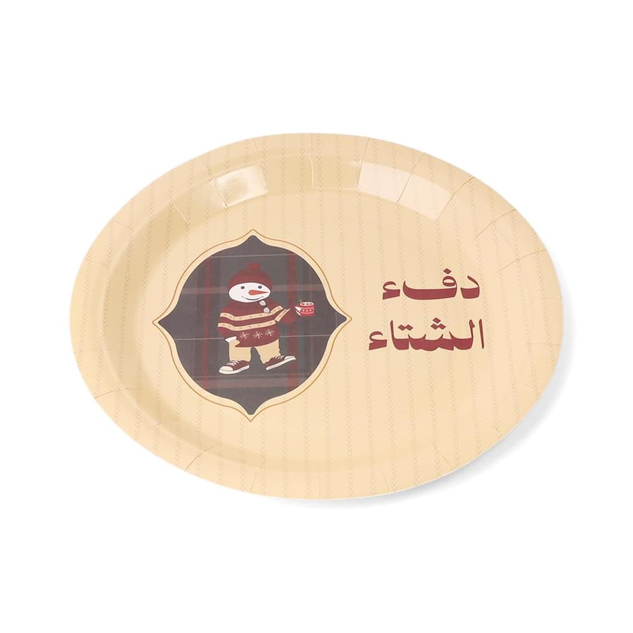 صحون ورقية بثيم شتوي