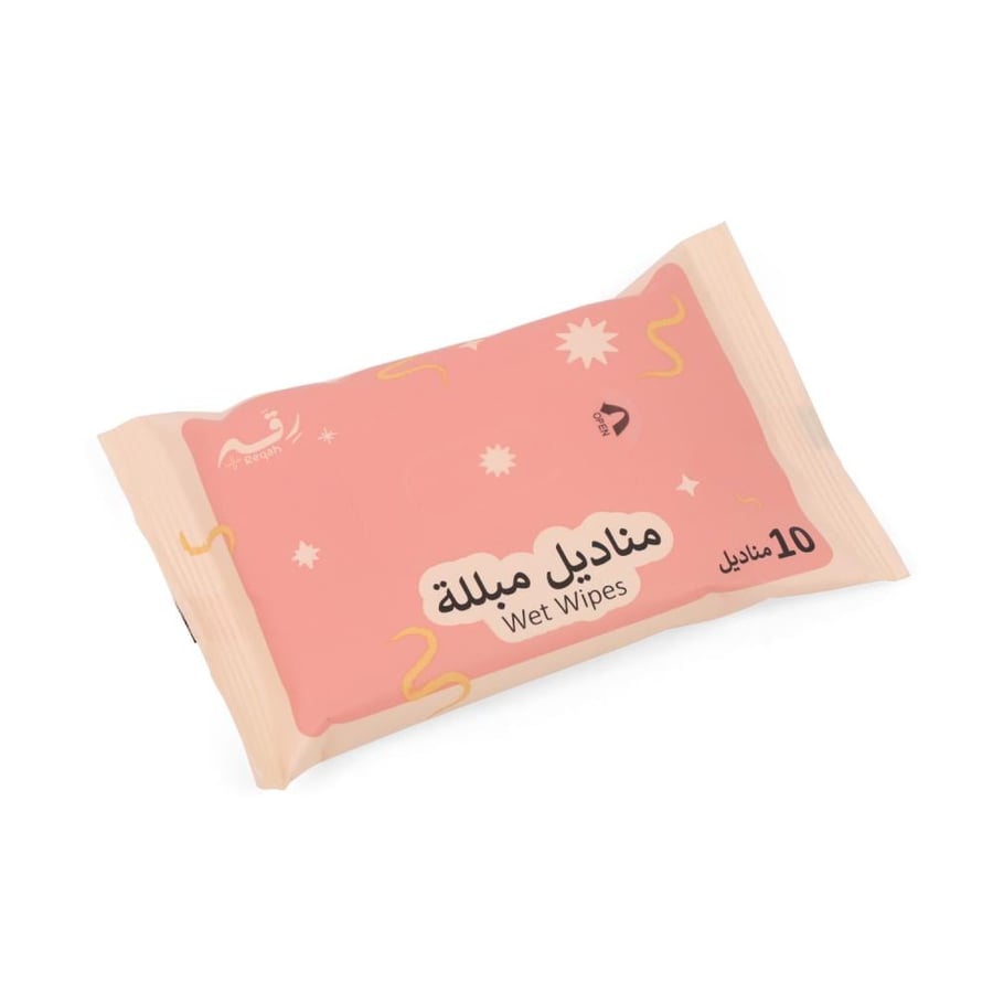 مناديل رِقة المبللة بتصميم أنيق لون وردي