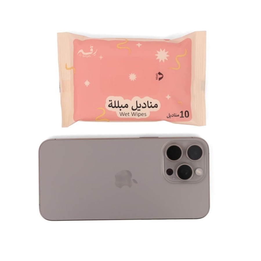مناديل رِقة المبللة بتصميم أنيق لون وردي