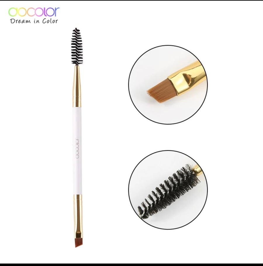 Double eyebrow brush