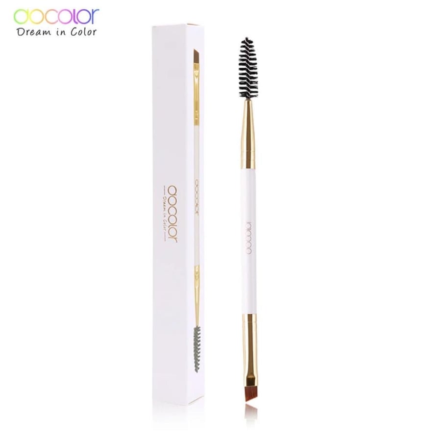 Double eyebrow brush