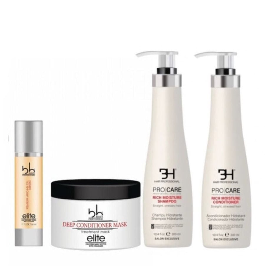 مجموعة العناية بالشعر ارجان بي اتش ELITE & RICH MOISTURE