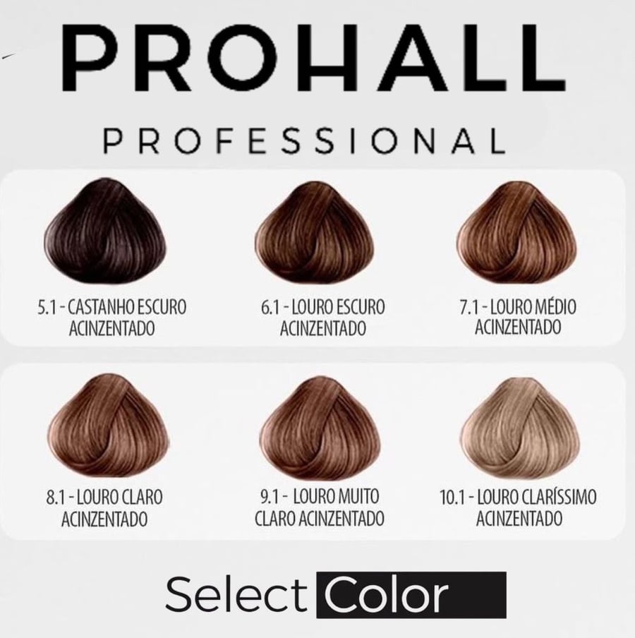 صبغة الشعر Select Color Prohall البرازيليه لونِ أشقر بني ناعم فاتح جدا رقم 9.07 حجم 50 مل