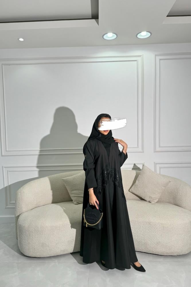 عباية تفتة بهدب ترتر