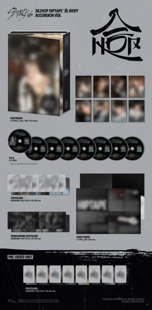 PRE-ORDER) STRAY KIDS - [SKZHOP HIPTAPE '合 (HOP)'] ACCORDION RANDOM Version
