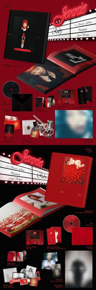 PRE-ORDER) JENNIE - [RUBY] The 1st Studio Album PHOTOBOOK 2 Version SET