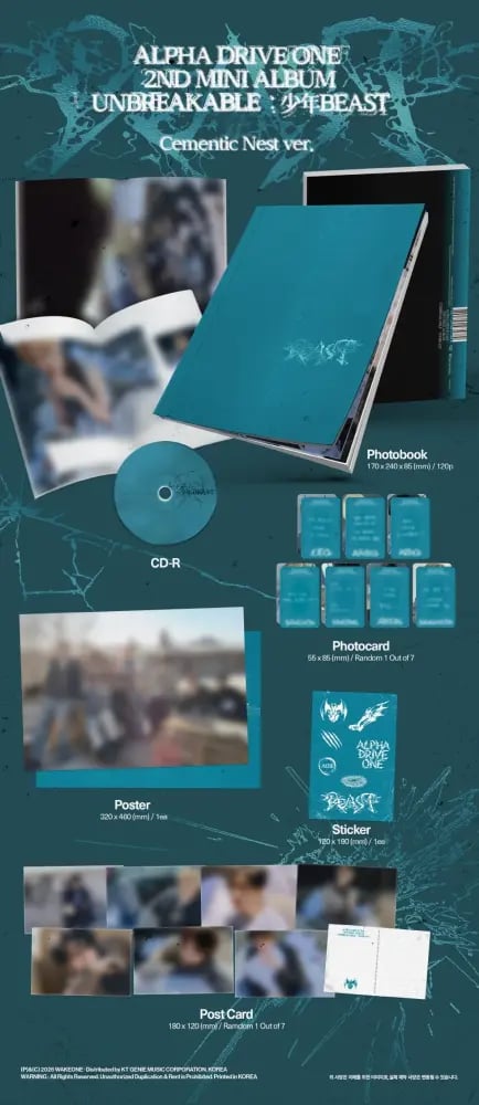 ALPHA DRIVE ONE - [UNBREAKABLE : 少年BEAST] 2nd Mini Album CEMENTIC NEST Version