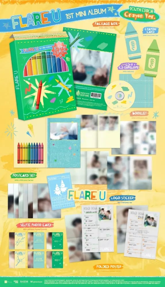 FLARE U - [YOUTH ERROR] 1st Mini Album CRAYON Version