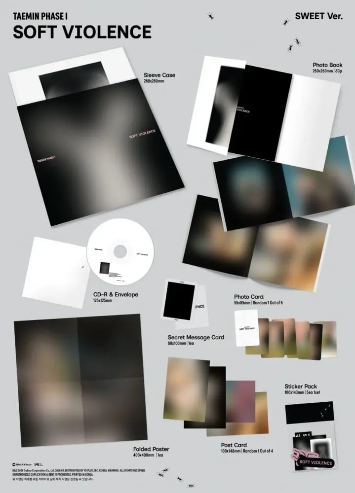 (PRE-ORDER) TAEMIN - [PHASE I : SOFT VIOLENCE] Album PHOTO BOOK 2 Version SET