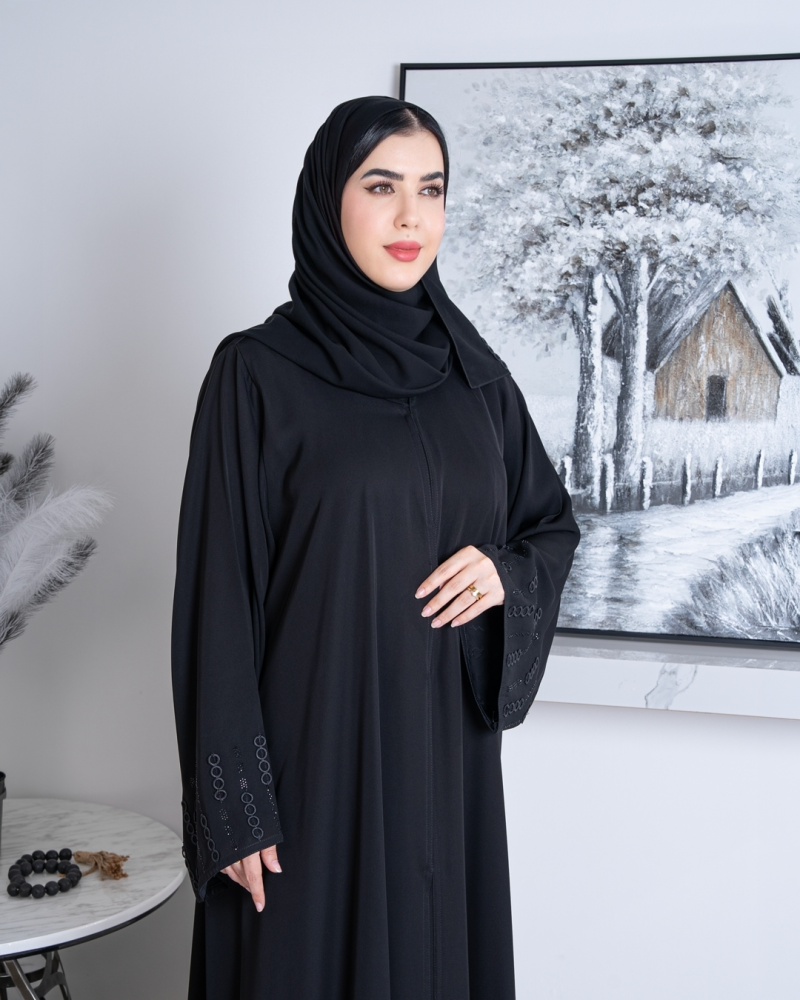 عباية نص كلوش كريستال – قماش إنترنت