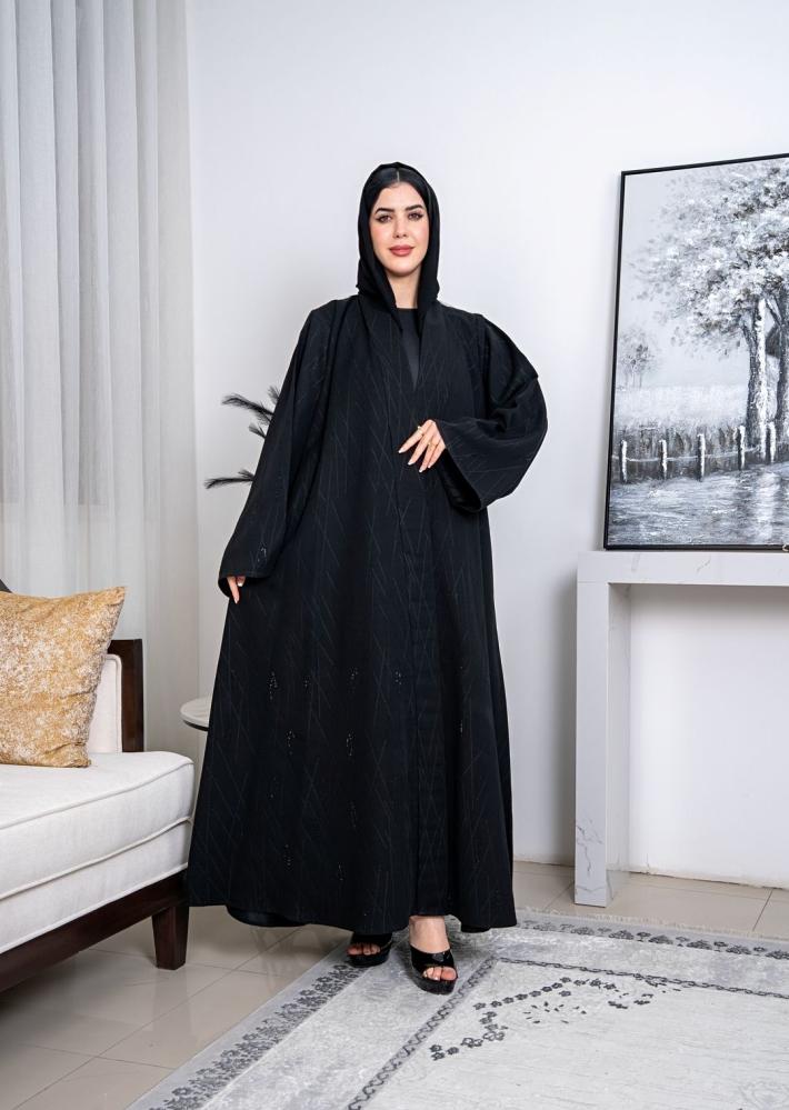 عباية نص كلوش شاكيرا_ مرصع بكرستال