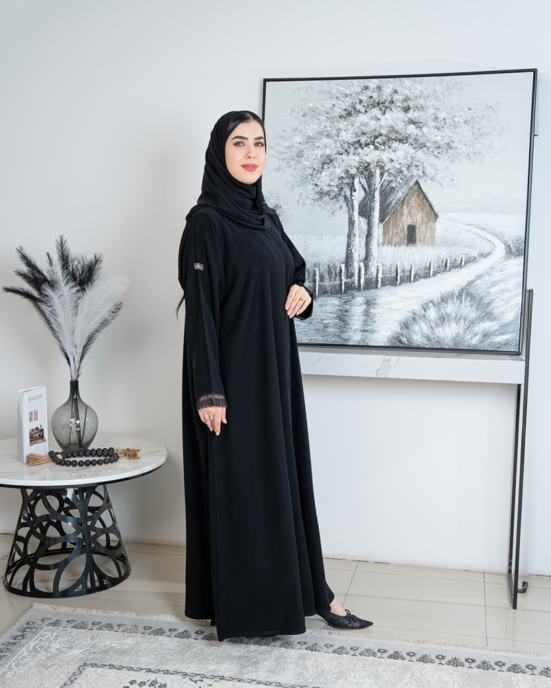 عباية نص كلوش بكلفة جبير وكريستال – قماش سراميك