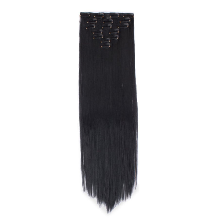 Soft black mixed hair extension 8 pieces