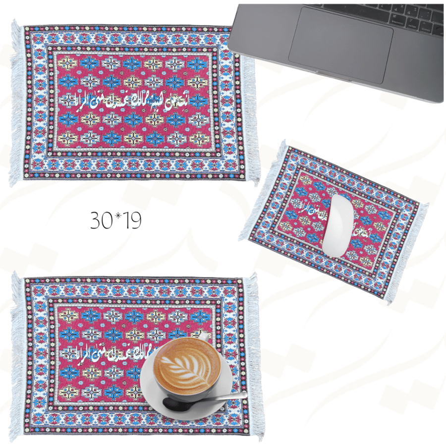 كوستر بنمط شرقي مع طباعة مقاس ٣٠*١٩